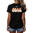 thumbnail image 3 of gbyLJF Women's Double Sided Christmas Shirt Tree Front Santa Back Print Short Sleeve Crewneck Casual Holiday Top, 3 of 4