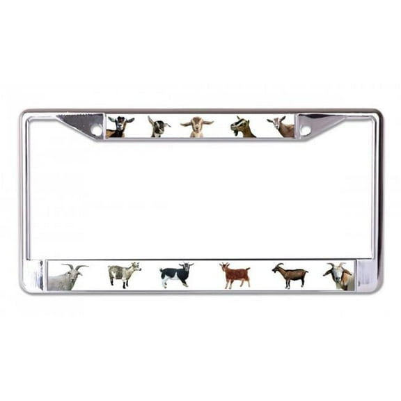 Goats Chrome License Plate Frame