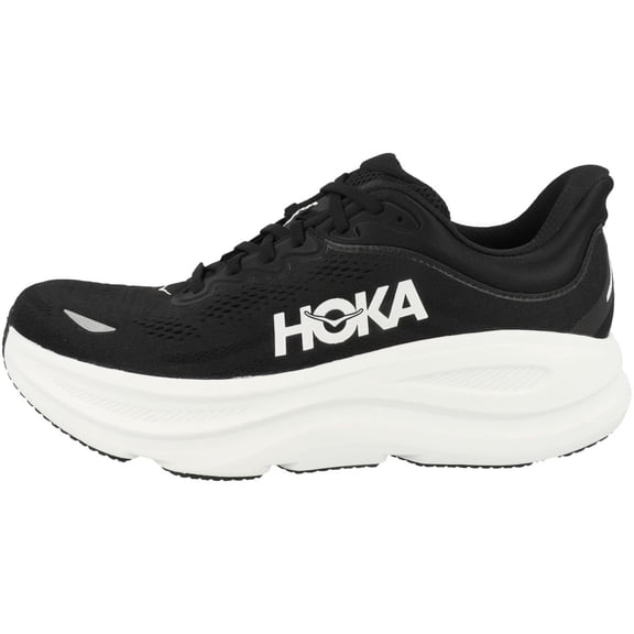 Hoka Men's Bondi 9 Sneaker, Black/White, 7