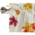 thumbnail image 5 of Maple Leaves Curtain Valance, Thanksgiving Fall Burlap Texture Background Short Rod Pocket Window Treatment for Living Room, Bedroom, Kitchen, Bathroom, 1 Panel, 54" W x 18" L, 5 of 5