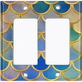 thumbnail image 6 of Metal Light Switch Plate Outlet Cover Mermaid Blue MER003, 6 of 13