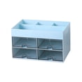 thumbnail image 1 of Organizador de almacenamiento de escritorio Sunnimix Estuche Contenedor azul, 1 of 7