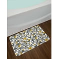 thumbnail image 2 of Grey and Yellow Bath Mat, Zig Zag Triangles Futuristic Design with Gold Details, Non-Slip Plush Mat Bathroom Kitchen Laundry Room Decor, 29.5 X 17.5 Inches, Marigold Charcoal Grey and White, Ambesonne, 2 of 2