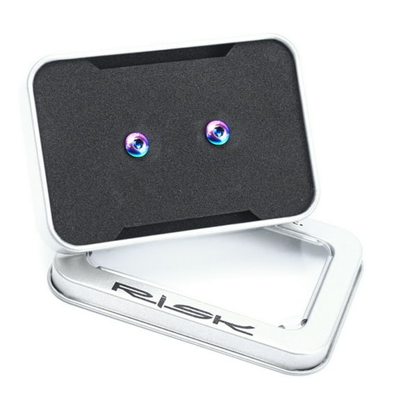 Tornillo RIESGO 2 UNIDS / 4 UNIDS TC4 Titanium Bicicleta Cilindro De Freno Hidráulico Pernos Tornill Risk Tornillo