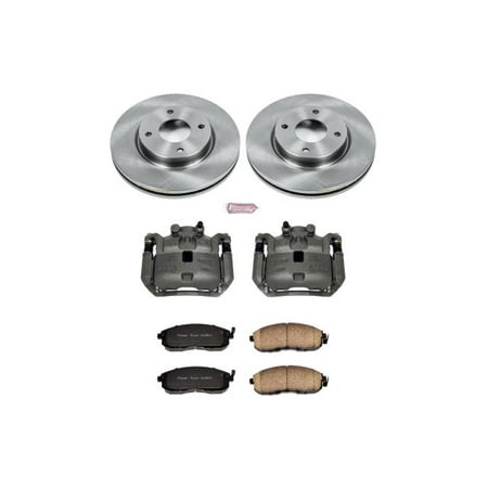 Power Stop Stock Replacement Brake Pad and Rotor Kit with Calipers KCOE5817