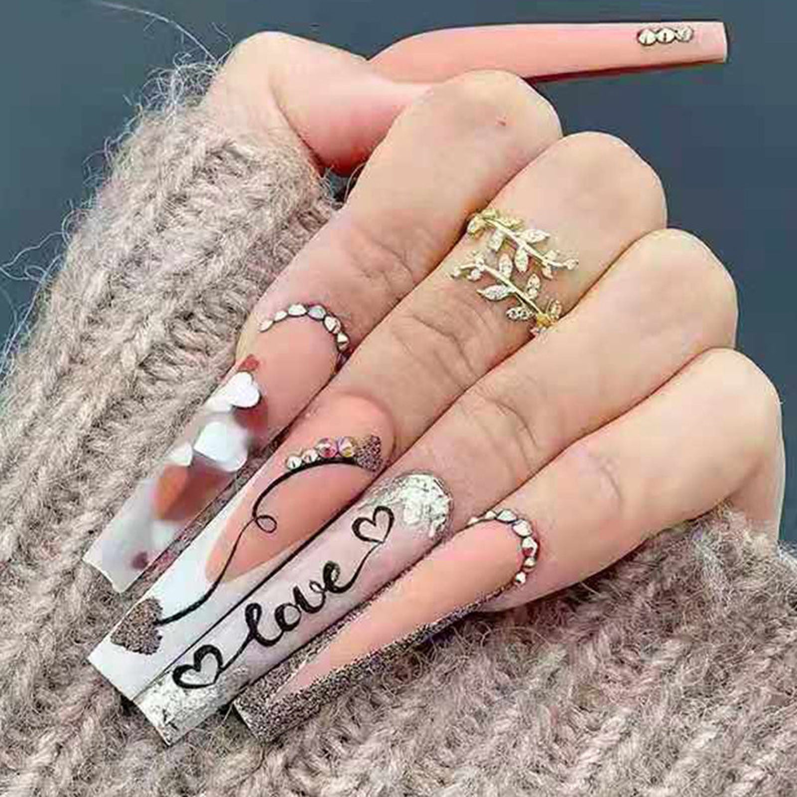 Acrylic Nail Stuff Acrylic Nail on Stuff Silicone Hand for Acrylic Nails Clip Coffin Bedding Young Nail Color Acrylic on Nails Coffin Medium Long U Shaped Nails Hand Holder Acrylic Nails