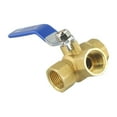 thumbnail image 4 of 1PC 3 Way Brass Ball Valve, L/T Bore Valve Ball Valve For Water Oil Gas, 4 of 7
