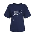 thumbnail image 5 of Irrsuirnr Womens Summer Tops 2024 Short Sleeve Crewneck Casual Dressy Tops Shirts Soft Fashion Floral Printed Blouses Loose Fit Basic Tops Tees, 5 of 7