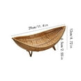 thumbnail image 3 of Yonrjhukm Boat Shaped Oval Fruit Basket Rattan Bread Tray Straw Woven Candy Plate Wicker Food Basket Snack Serving Holder Home Party Table Centerpiece Storage Organizer Baskets, 3 of 7