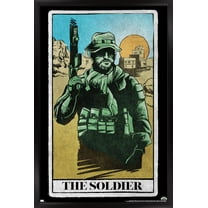 Call of Duty: Modern Warfare 2 - Captain Price Tarot Card Wall Poster, 14.725" x 22.375" Framed