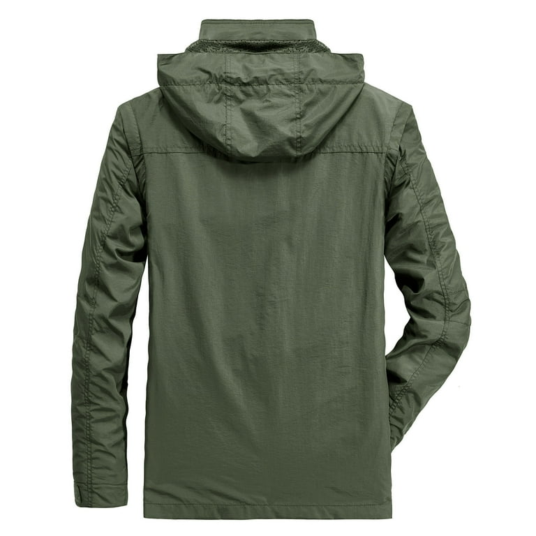 ZCFZJW Men's Winter Military Thicken Parka Jacket Warm Coat