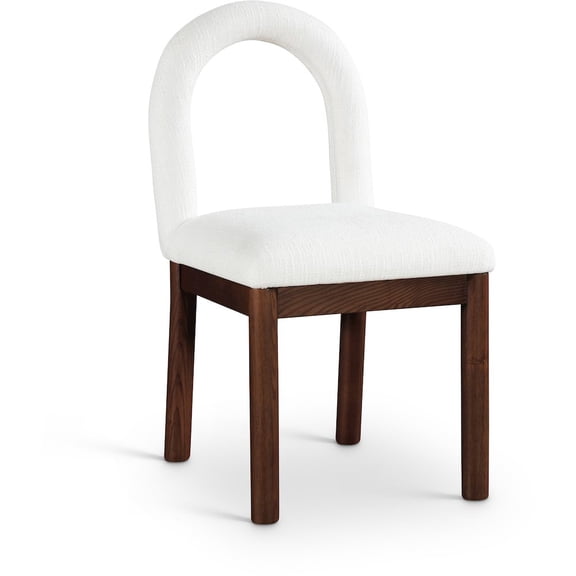 Meridian Furniture Conrad Cream Linen Textured Fabric Dining Chair