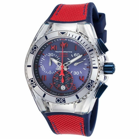 Technomarine TM-115016 Women's Cruise California Interchangeable Red and Blue Strap Chrono Dive Watch