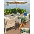 thumbnail image 5 of Outdoor Tablecloth with Umbrella Hole for Patio/Picnic/Party/Camping, Summer Palm Leaves Waterproof Table Cloth Rectangle Table Cover Washable, Tropical Botanical Farmhouse Vintage (60"x 102"), 5 of 9