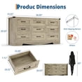 thumbnail image 2 of Danolapsi 9-Drawer Dresser for Bedroom,59"Wooden Chest of Drawers with Mid Century Modern Style,Sturdy Storage Cabinet & Anti-Tip Safety for Living Room,Closet,Home Office(ship in 2 boxes), 2 of 8