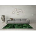 thumbnail image 3 of Ahgly Company Indoor Square Patchwork Emerald Green Transitional Area Rugs, 8' Square, 3 of 4