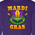 thumbnail image 4 of Inktastic Mardi Gras with Green Masquerade Mask Long Sleeve T-Shirt, 4 of 5