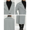 thumbnail image 6 of INSPIRE CHIC Men's Winter Pea Coat Notch Lapel Double Breasted Solid Color Overcoat, 6 of 6