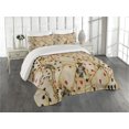 thumbnail image 2 of Ambesonne Casino Quilted Coverlet 3 Pcs, Old Vintage Playing Card, King Size, Beige Red Black, 2 of 4