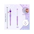 thumbnail image 2 of 6pcs Ballpoint Pen Combination Rod Black Ink Rollerball Pen, (Purple) Beaded Pen Creative Diy Beaded Plastic Ballpoint Pen Can Be Gifted Birthday Gift, 2 of 5