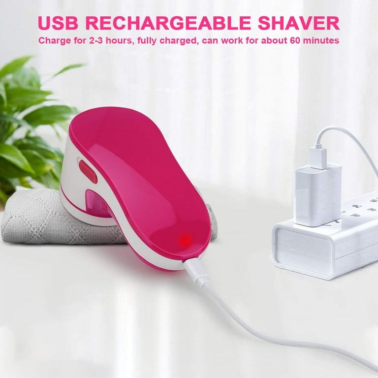 Cordless Electric Fabric Shaver, Lint Remover Shaver for Clothes, USB  Rechargeable Sweater Shaver Defuzzer with 2 Spare Blades
