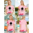 thumbnail image 5 of XCHQRTI Sunflower Shirts for Women Graphic Short Sleeve Tshirts Casual Summer Tee, 5 of 7