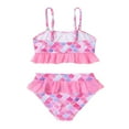 thumbnail image 2 of Hienoo Bikini Swimsuit for Girls Cute Ruffle Bathing Suit Beach Swimwear Set, Sizes 9-10, 2 of 8