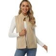 thumbnail image 2 of Sarapandan Women's vest, sleeveless, lightweight stand-up collar vest with zip pocket Sarapandan, 2 of 6