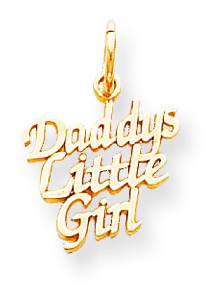 10K Yellow Gold Daddys Little Girl Charm Pendant