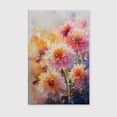 thumbnail image 2 of Dahlia Flower Canvas Wall Art 8x12 inches - French Cottage Dahlia Flower Floral Wall Art Vintage Canvas Decor, 2 of 5