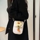 thumbnail image 4 of Bolso bandolera para mujer, bolso tipo cartera para mujer para teléfono móvil, bolso de hombro lateral con bolsillo para el cuello, 12 x 16 cm, 4 of 5