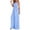 #1Blue, variant on Womens Jumpsuits Casual Daily Wide Leg Jumpsuit Gingham Plaid Spaghetti Strap Smocked Summer Jumpsuit