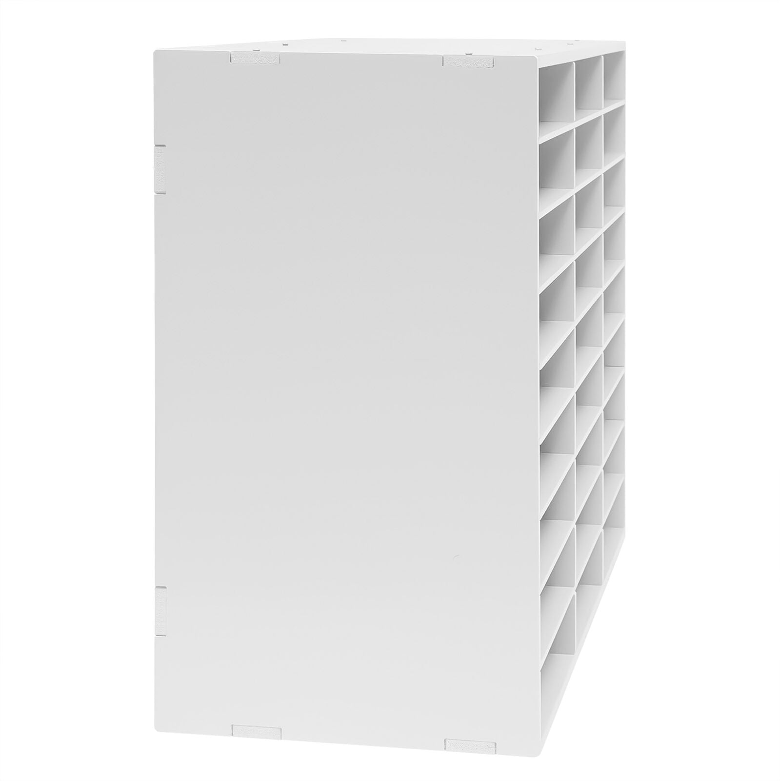 Literature Organizer, 27 Compartments Paper Storage Cabinet Mail Organizer, 31.5 X 12 X 21.69 Inch Desktop File Sorter Mail Center Mailbox School Classroom Keepers for Home&Office, White