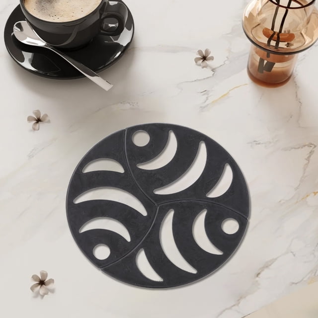 Salvamanteles de silicona resistentes al calor | 17 x 17 cm, antideslizantes, para encimeras de cocina y mesas de comedor | Juego de 2