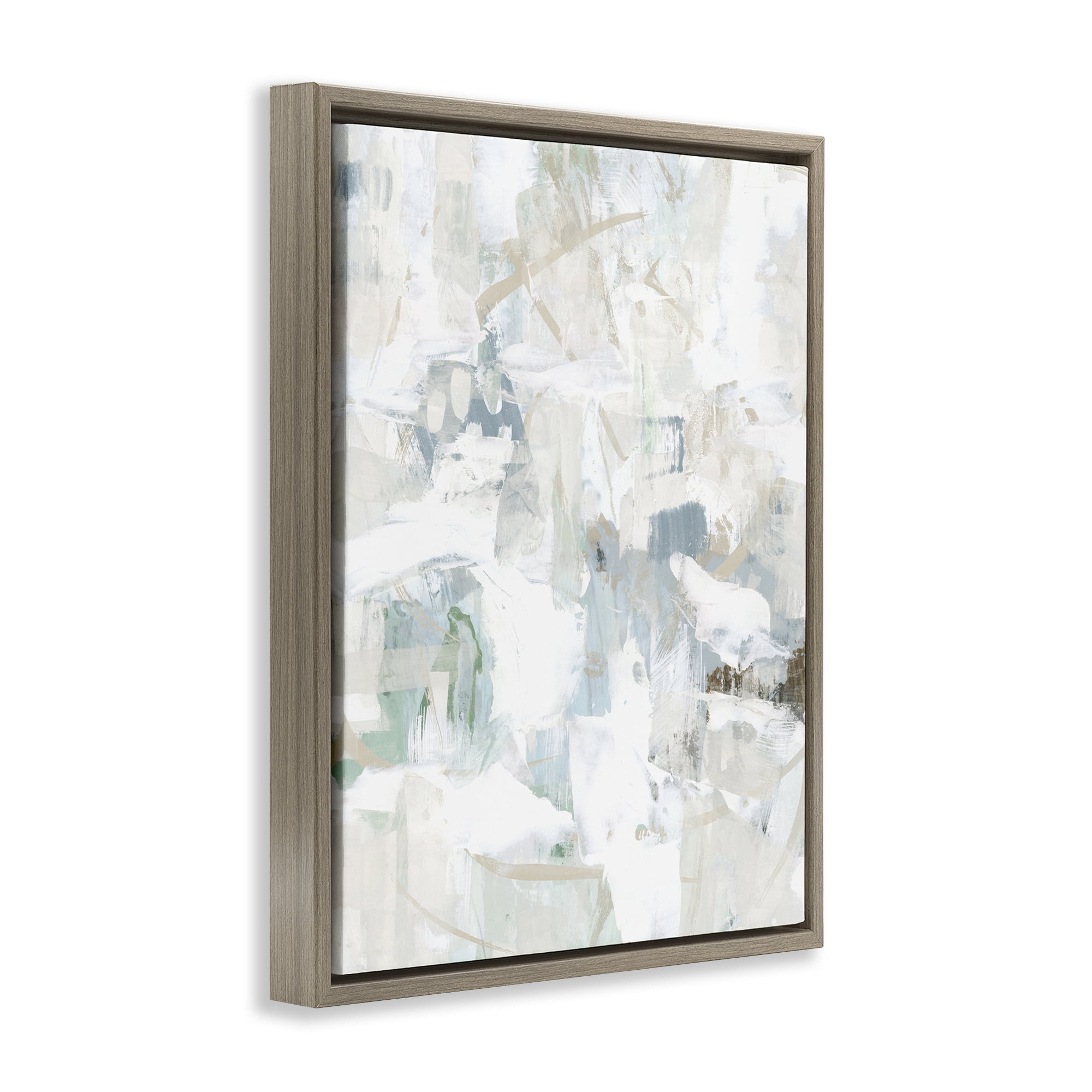 Stupell Industries Subtle Abstracted Pattern Abstract Painting Brown Floater Framed Canvas Art Print Wall Art, 25 x 31