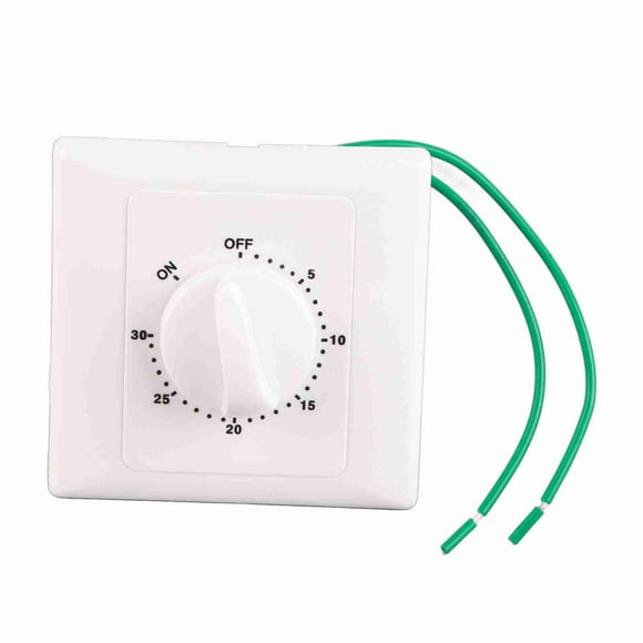 Power Pump, Timer Switch 220V 30/60/120 Min Mechanical Time Countdown Control Panel for Fan, Water Heater, Pump, Router and More, Wall Mount