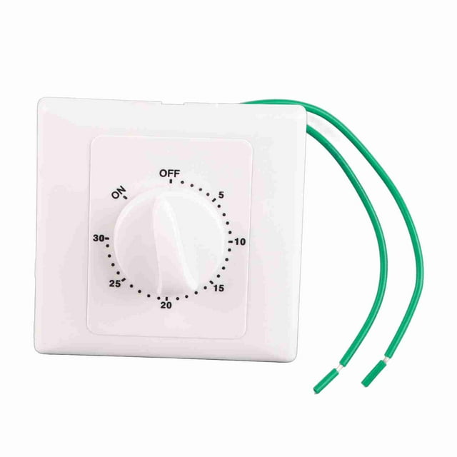 Power Pump, Timer Switch 220V 30/60/120 Min Mechanical Time Countdown Control Panel for Fan, Water Heater, Pump, Router and More, Wall Mount