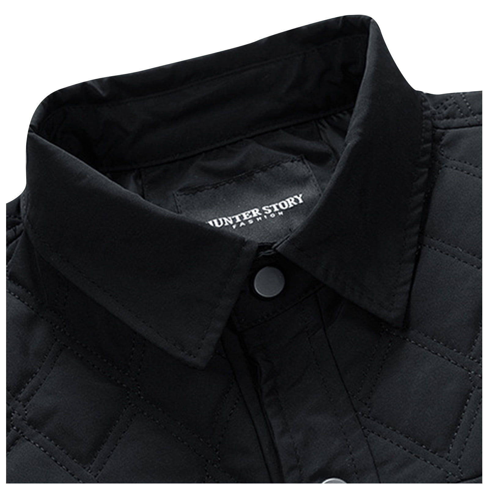 YLSDY Men's Winter Quilted Shirt Jacket Warm Trucker Coats Long