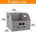 thumbnail image 3 of Brabtod Canvas Dog Toys Storage Bins with Write-On Labels, Large Pet Basket with Metal Handles & Custom Tags, Puppy Toy Organizer - Gray, 3 of 7