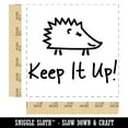 thumbnail image 2 of Keep It Up Cute Hedgehog Teacher Motivation Self-Inking Rubber Stamp Ink Stamper - Blue Ink - Large 1-1/2 Inch, 2 of 7