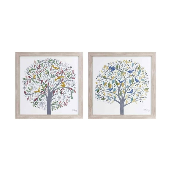 Melrose International Framed Tree Print (Set of 2)