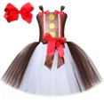 thumbnail image 3 of Disfraz de hombre de jengibre para niña, ropa de fiesta navideña para niños, vestido de tutú con galletas de jengibre y pan de jengibre, 3 of 5