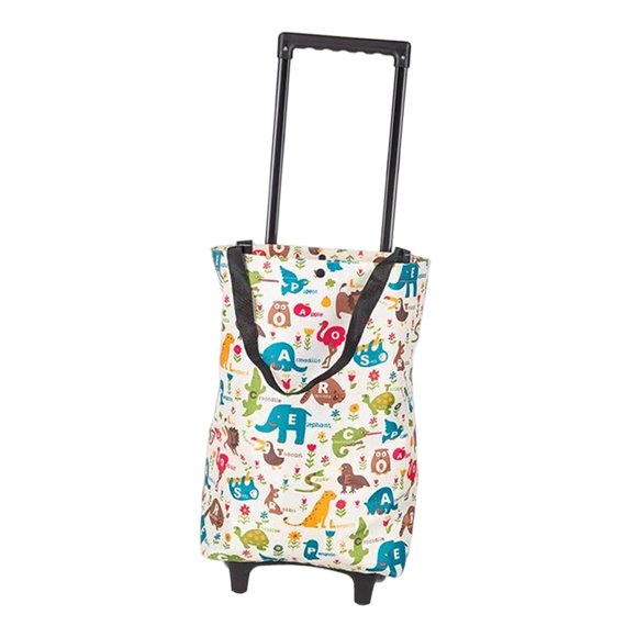 Sac Fourre-Tout de Magasinage Pliable,Sac de Magasinage Pliable avec Roues Léger,Sac Chariot Pliable Sac de Magasinage Pliant,Grand Sac Fourre-Tout Chariot de Magasinage Portable Pliable,Éléphant de Magasinage Pliable