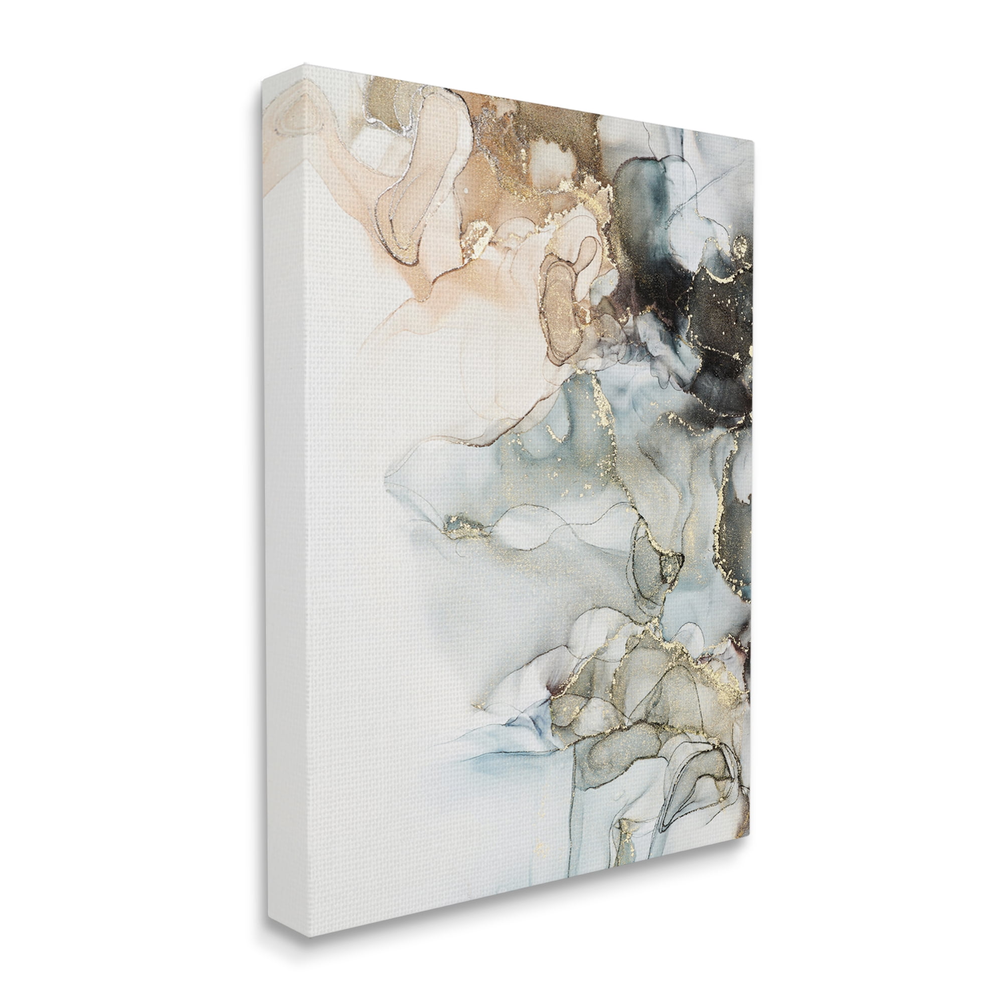 Stupell Industries Soft Ripples Abstraction Abstract Painting Gallery Wrapped Canvas Print Wall Art, 30 x 40