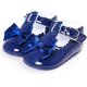thumbnail image 1 of Azul Oscuro 13cm Pajarita Niñas Bailarina Bebé Niña Zapatos Con Cordones Suela Suave Antideslizante, 1 of 5