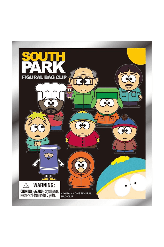 1PC South Pk 3D Cartoon Blind Bag Keychain Character Image Fashion Key Ring Classic Charm Bag Accessories Key Chain Trendy Accessories Backpack Decoration Party Favors Keychain