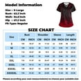 thumbnail image 2 of MLQIDK Plus Size Scrubs for Women Stretch Funny Nurse Uniform Shirts V-Neck Short Sleeve Scrub Shirts Fun Halloween Printed Nurse Uniforms Wine M, 2 of 4