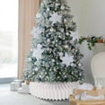 thumbnail image 6 of Guvpev 26 Inch Honeycomb Christmas Tree Collar,Foldable Paper Christmas Tree Ring Modern Tree Base Cover Basket Skirt Collars for Artificial Trees Christmas Holiday Home Decoration(White), 6 of 7
