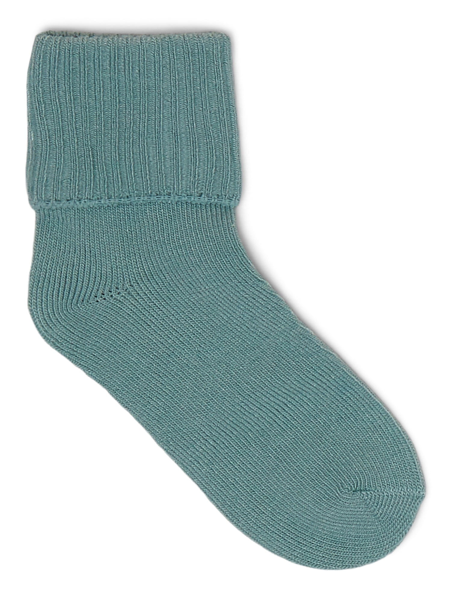 Wonder Nation Baby Girl Folded Cuff Ribbed Socks, 10 Pack, 0M- 5T