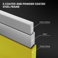 thumbnail image 2 of LAUSAINT HOME Round Outdoor Coffee Table, 27.6” Weather Resistant Metal Patio Side Table, Yellow, 2 of 7